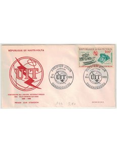 FDC ALTO VOLTA 1965 Centenario UIT
