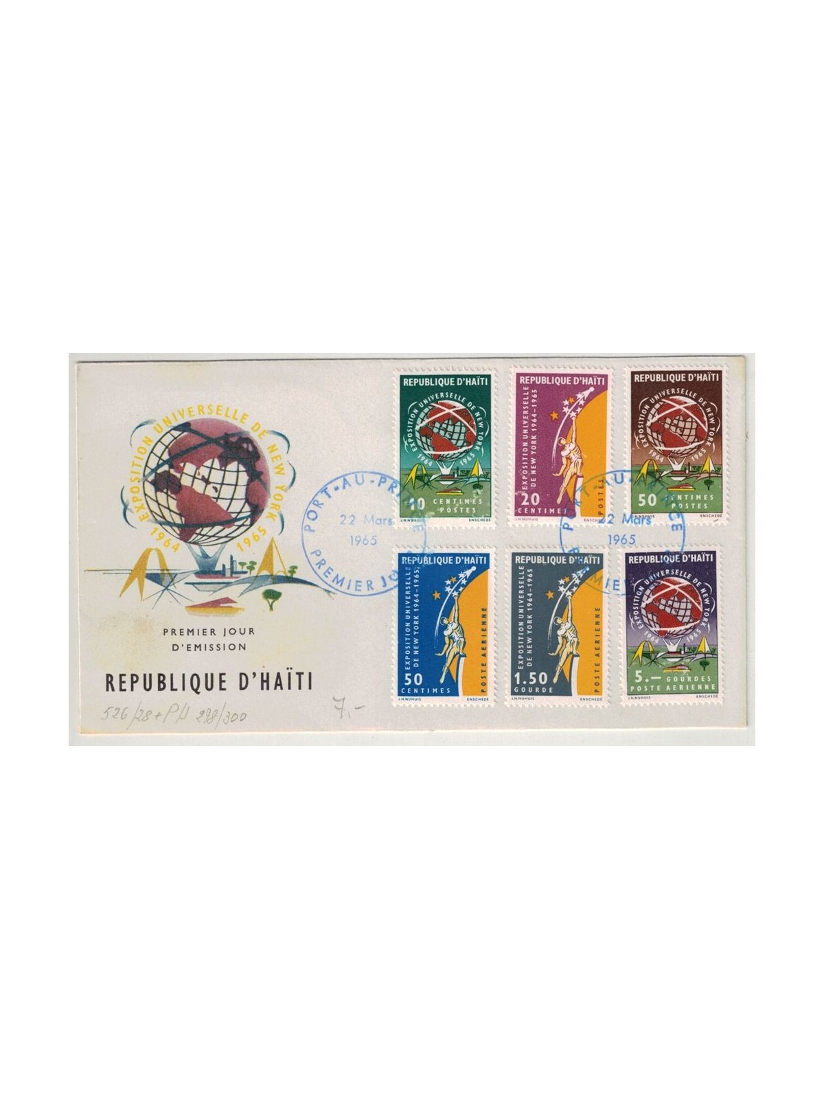 FDC HAITI 1965 New York World's Fair