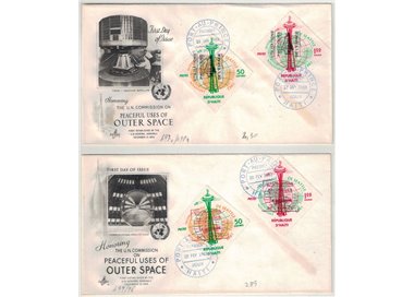 FDC HAITI 1963 Uso pacifico dello spazio
