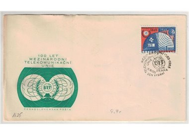 FDC CZECHOSLOVAKIA 1965 Centenary ITU