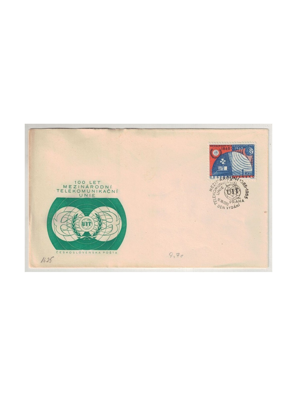 FDC CZECHOSLOVAKIA 1965 Centenary ITU