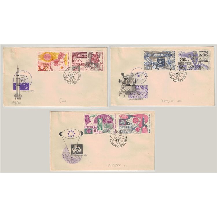 FDC CECOSLOVACCHIA 1967 Conquista dello Spazio