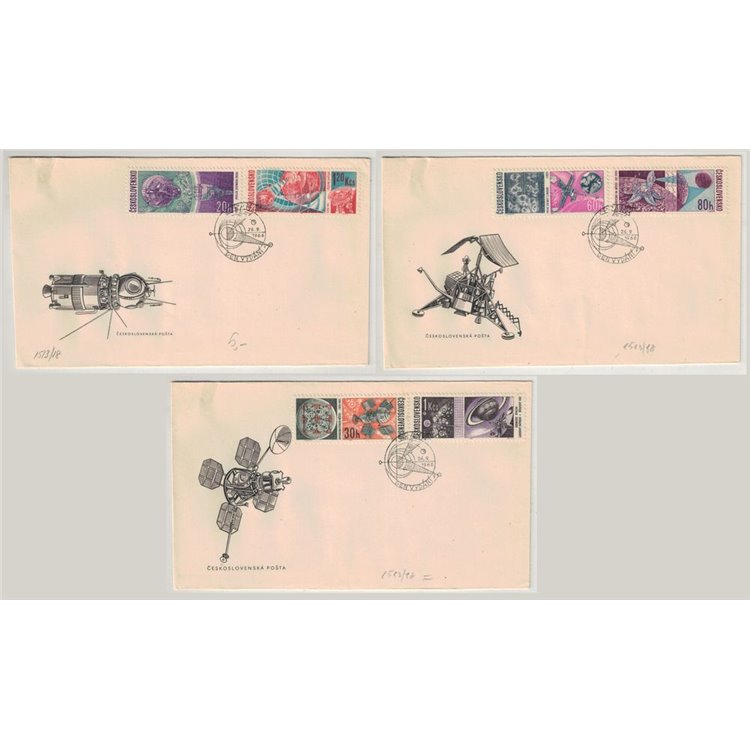 FDC CZECHOSLOVAKIA 1966 Space Conquests