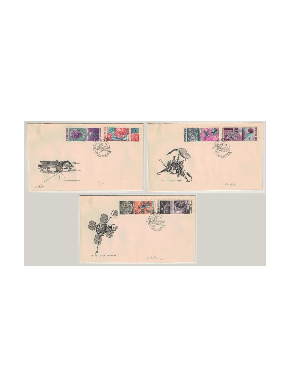 FDC CZECHOSLOVAKIA 1966 Space Conquests