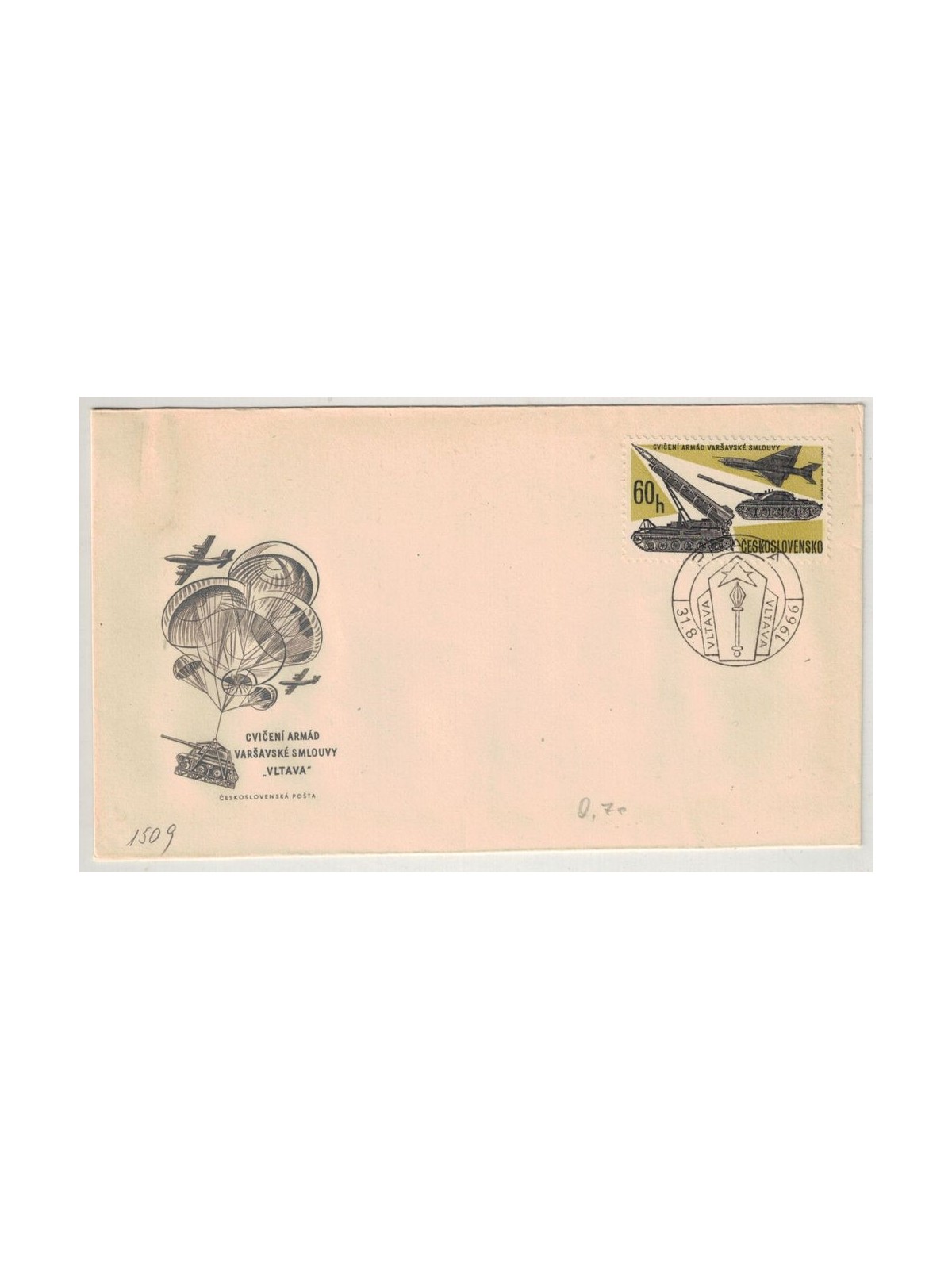 FDC CZECHOSLOVAKIA 1966 Warsaw Pact Armies