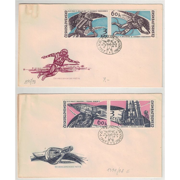 FDC CZECHOSLOVAKIA 1965 Space Flights