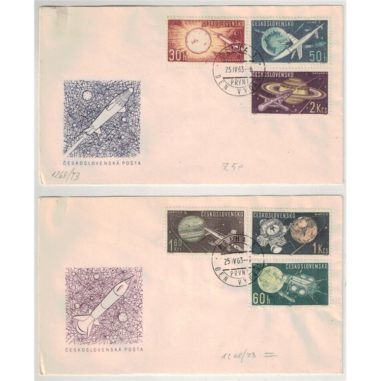 FDC CZECHOSLOVAKIA 1963 Space Exploration