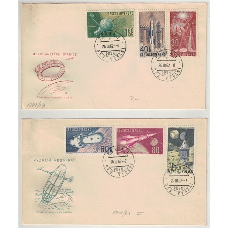FDC CECOSLOVACCHIA 1962 Esplorazione dello Spazio
