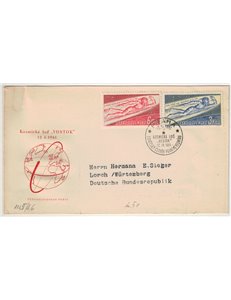 FDC CZECHOSLOVAKIA 1961 1st Soviet Cosmonaut in Space