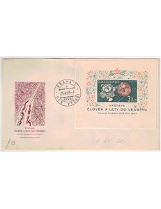 FDC CZECHOSLOVAKIA 1963 Space Exploration Exhibition