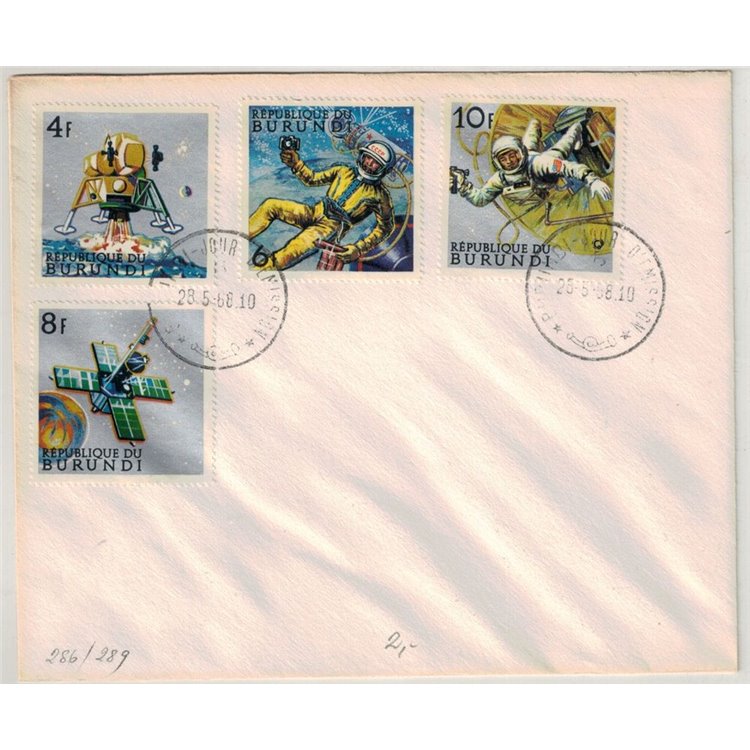 FDC BURUNDI 1968 Programma spaziale