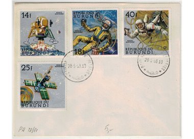 FDC BURUNDI 1968 Programma spaziale, posta aerea