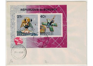 FDC BURUNDI 1968 Programma spaziale BF