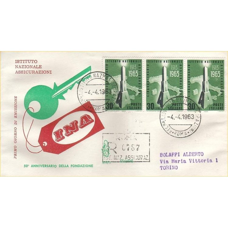 ITALY 1963 FDC (Venice) INA collection