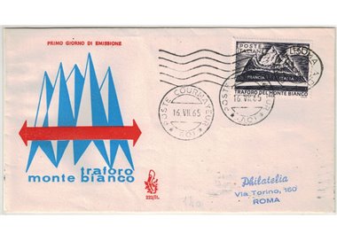 ITALIA 1965 FDC (Venetia) Traforo Monte Bianco ord