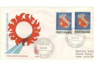 ITALIA 1965 FDC (Venetia) Giornata del francobollo