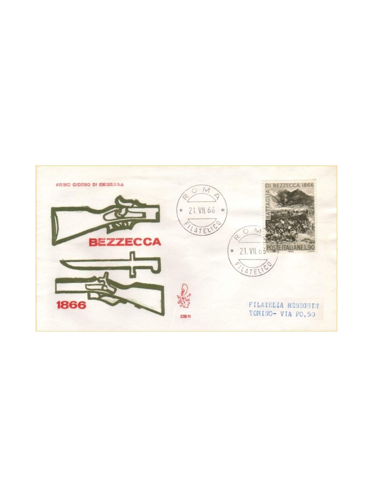 ITALY 1966 FDC (Venice) Bezzecca ord