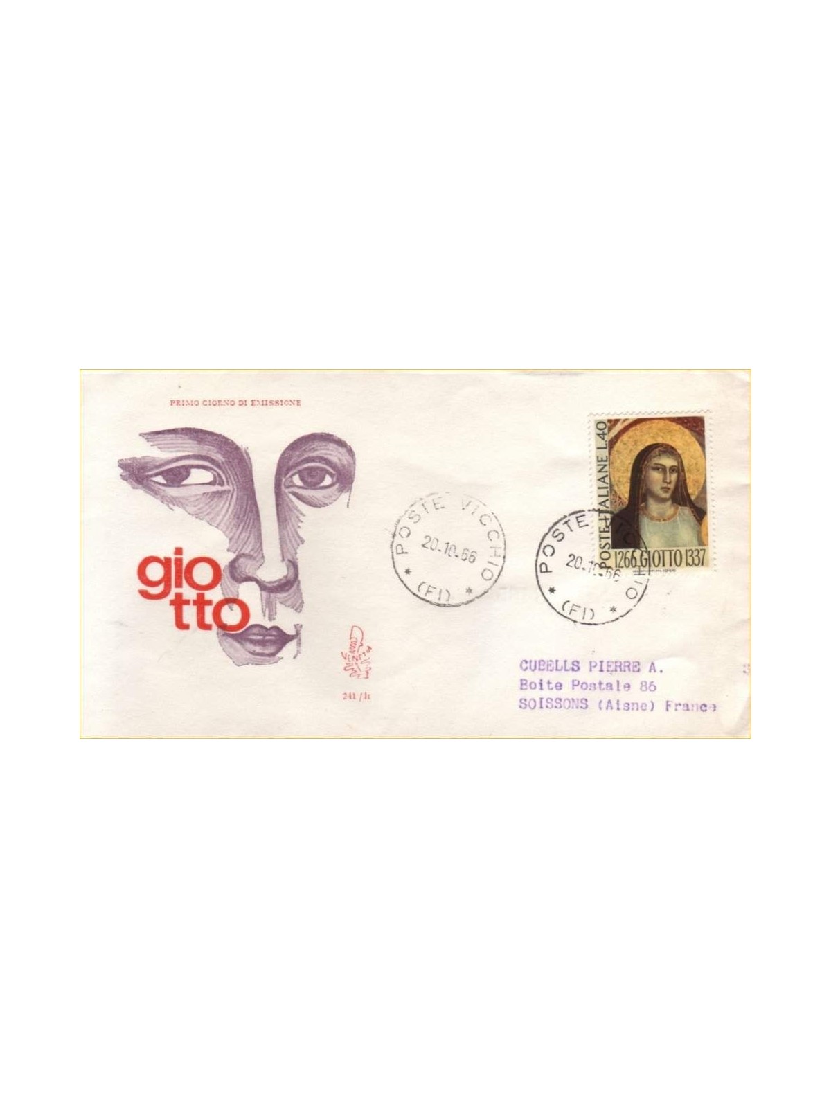 ITALY 1966 FDC (Venetia) Giotto ord