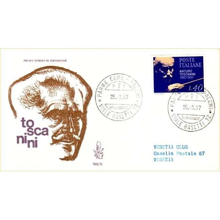 ITALY 1967 FDC (Venice) Arturo Toscanini ord