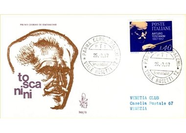 ITALIA 1967 FDC (Venetia) Arturo Toscanini ord