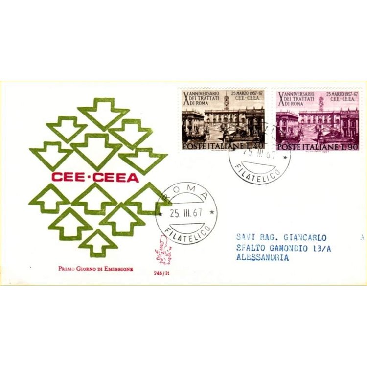 ITALY 1967 FDC (Venetia) Treaties of Rome ord