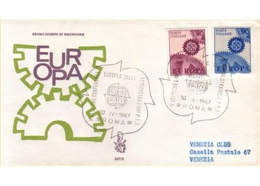 ITALIA 1967 FDC (Venetia) Europa Cept ord