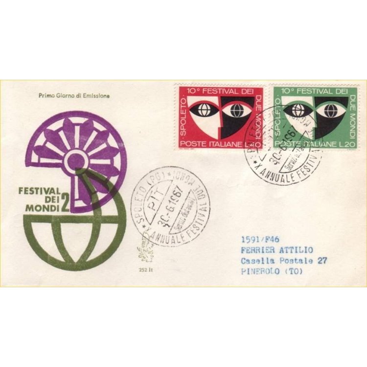 ITALIA 1967 FDC (Venetia) Festival di Spoleto ord