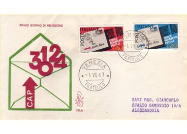 ITALIA 1967 FDC (Venetia) Codice Avviamento Postale ord