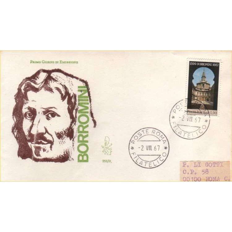 ITALIA 1967 FDC (Venetia) Francesco Borromini ord