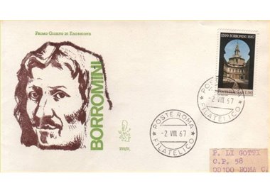 ITALIA 1967 FDC (Venetia) Francesco Borromini ord
