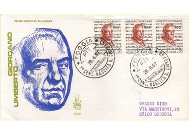 ITALY 1967 FDC (Venetia) Umberto Giordano ord