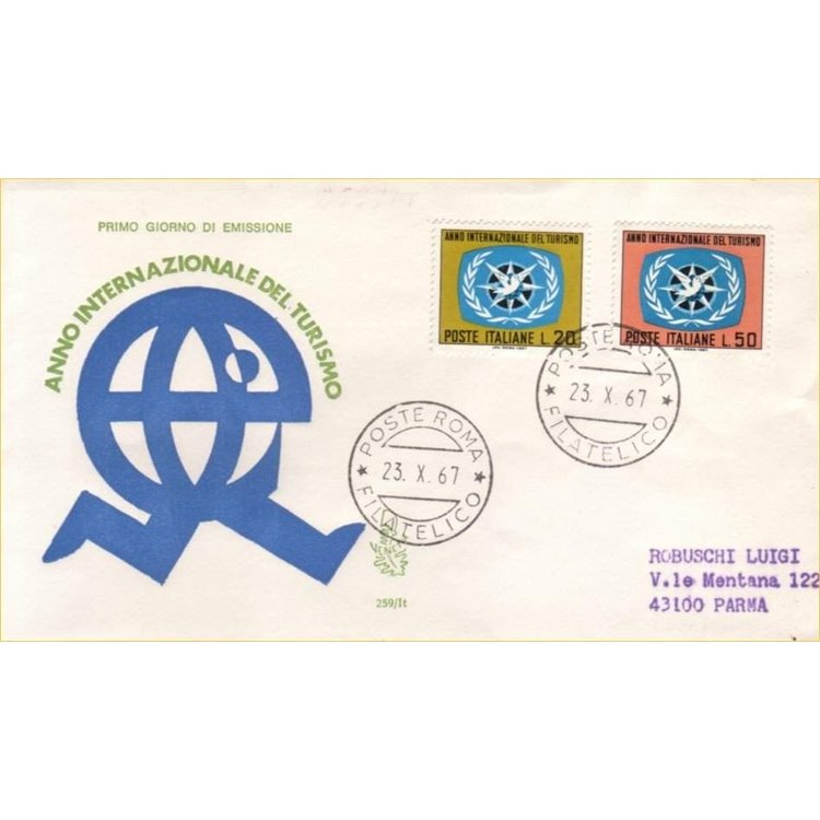 ITALIA 1967 FDC (Venetia) Anno del turismo ord
