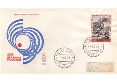 ITALIA 1967 FDC (Venetia) Reazione nucleare ord