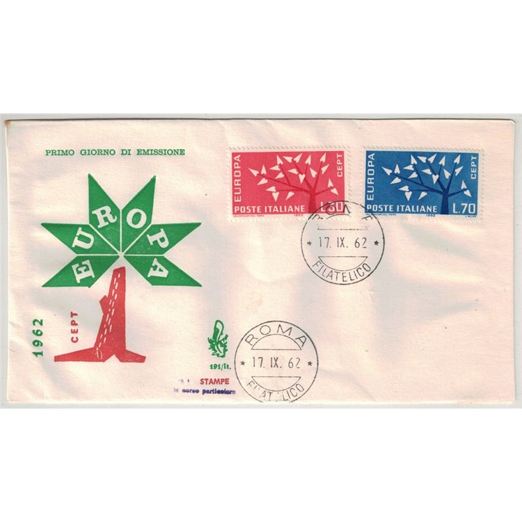 ITALIA 1962 FDC (Venetia) Europa Cept