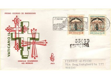 ITALIA 1962 FDC (Venetia) Concilio ecumenico exp (2)