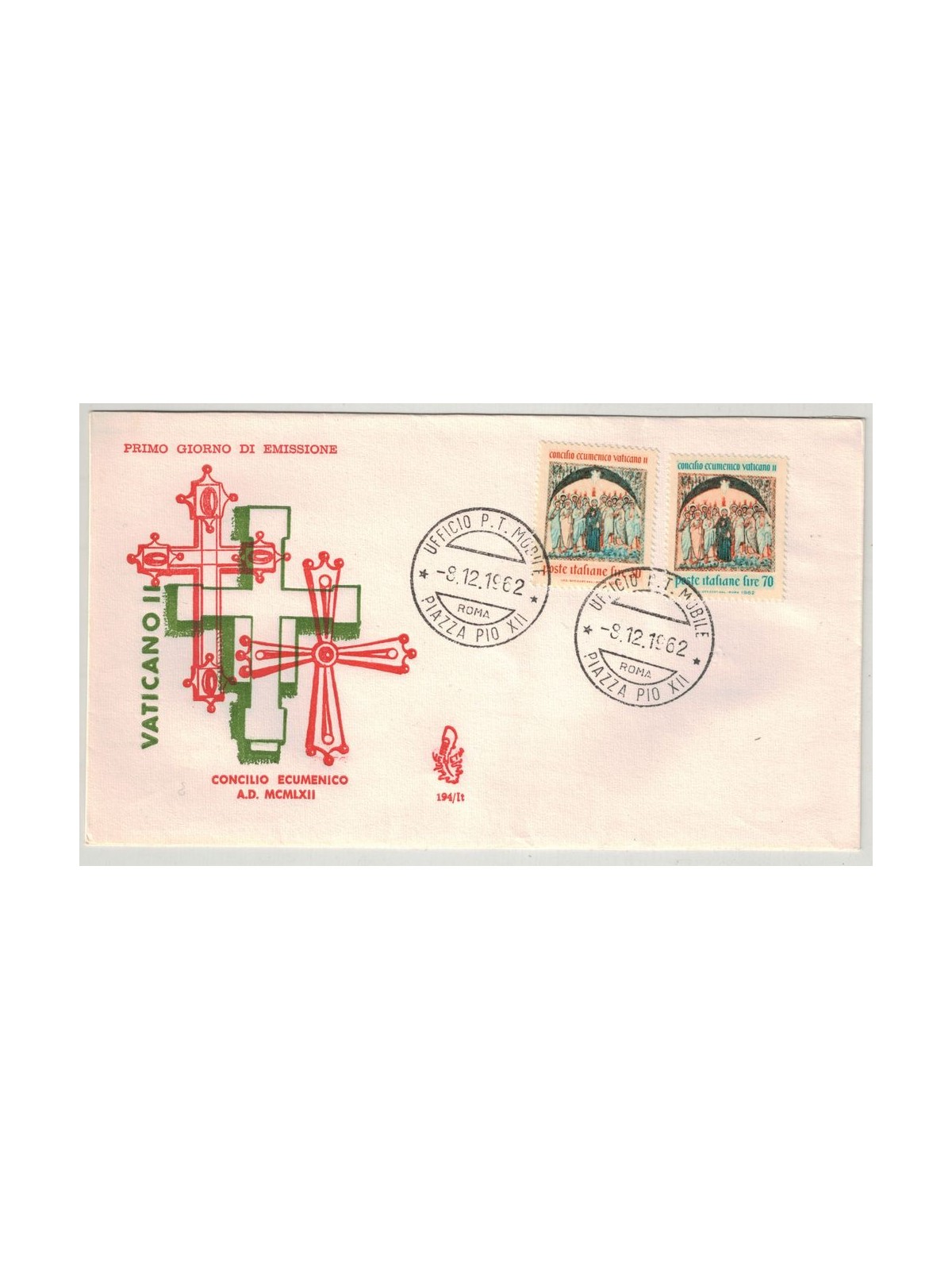 ITALIA 1962 FDC (Venetia) Concilio ecumenico