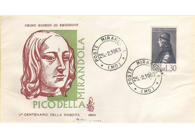ITALIA 1963 FDC (Venetia) Pico della Mirandola