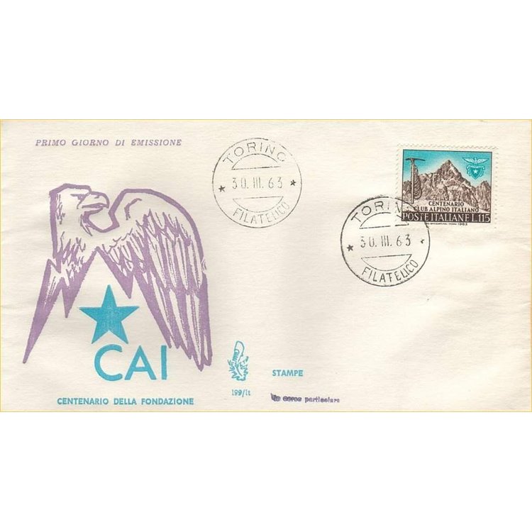 ITALIA 1963 FDC (Venetia) Alpino Italiano