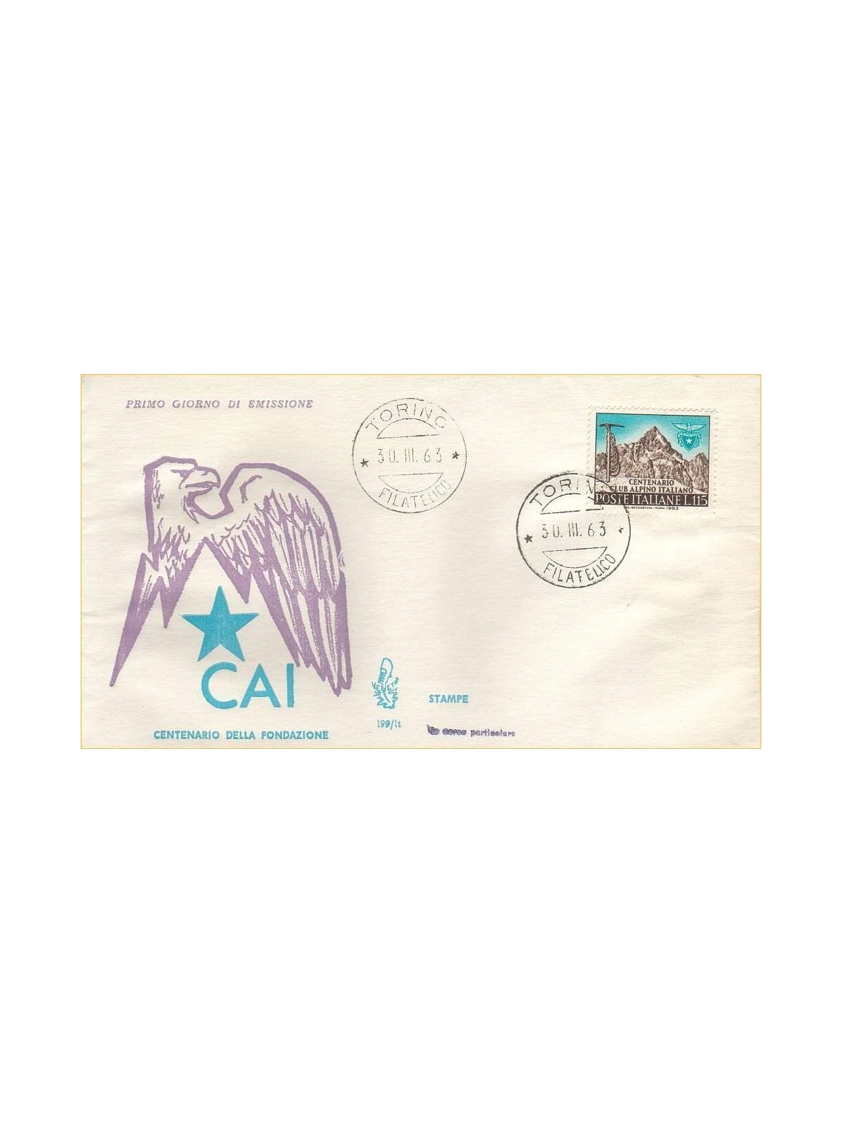 ITALIA 1963 FDC (Venetia) Alpino Italiano