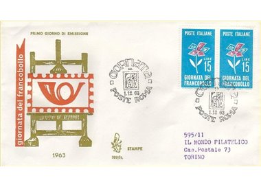 ITALY 1963 FDC (Venice) Ordinary Stamp Day