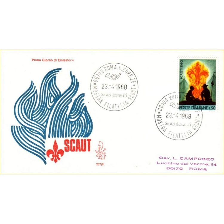 ITALY 1968 FDC (Venice) Scouting order
