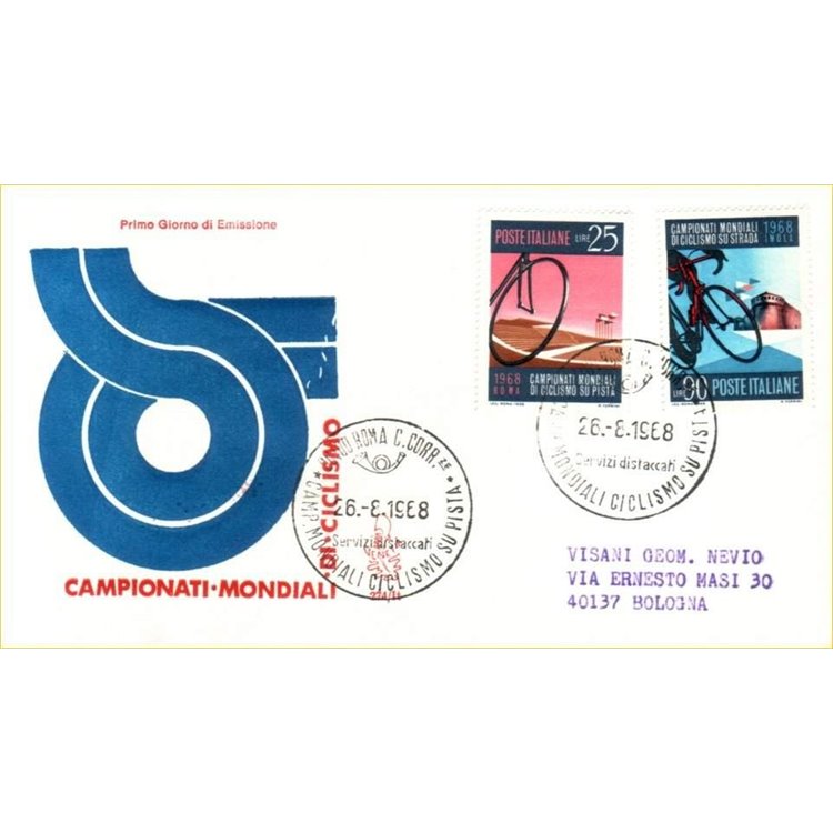 ITALIA 1968 FDC (Venetia) Ciclismo ord