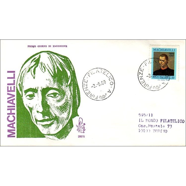 ITALIA 1969 FDC (Venetia) Niccolò Machiavelli ord