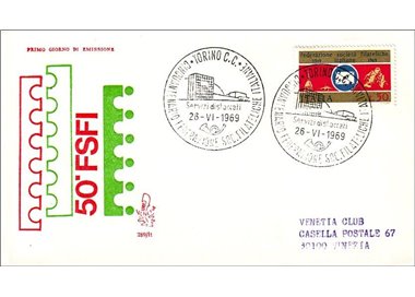 ITALY 1969 FDC (Venetia) Philatelic Societies