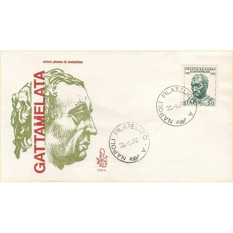 ITALY 1970 FDC (Venetia) Gattamelata na
