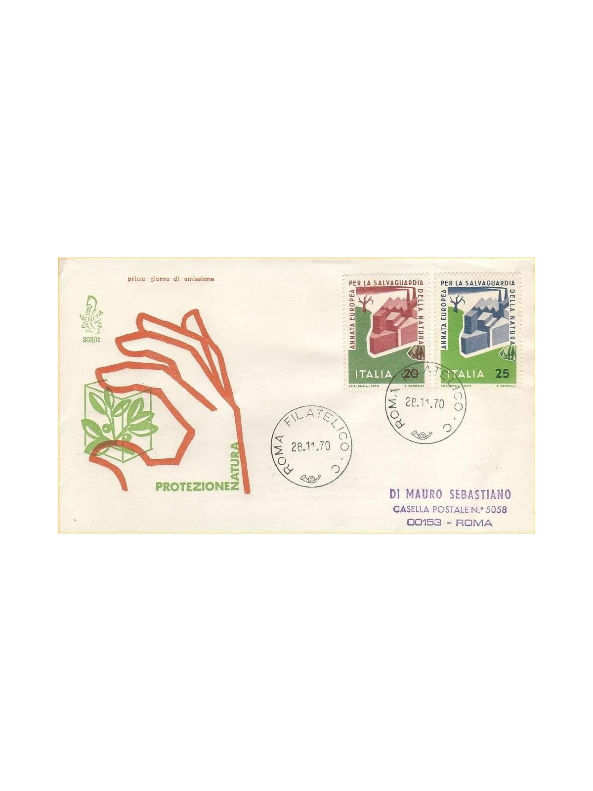 ITALY 1970 FDC (Venice) Nature Conservation Ordinance