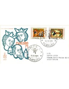ITALY 1971 FDC (Venice) Christmas ord ve