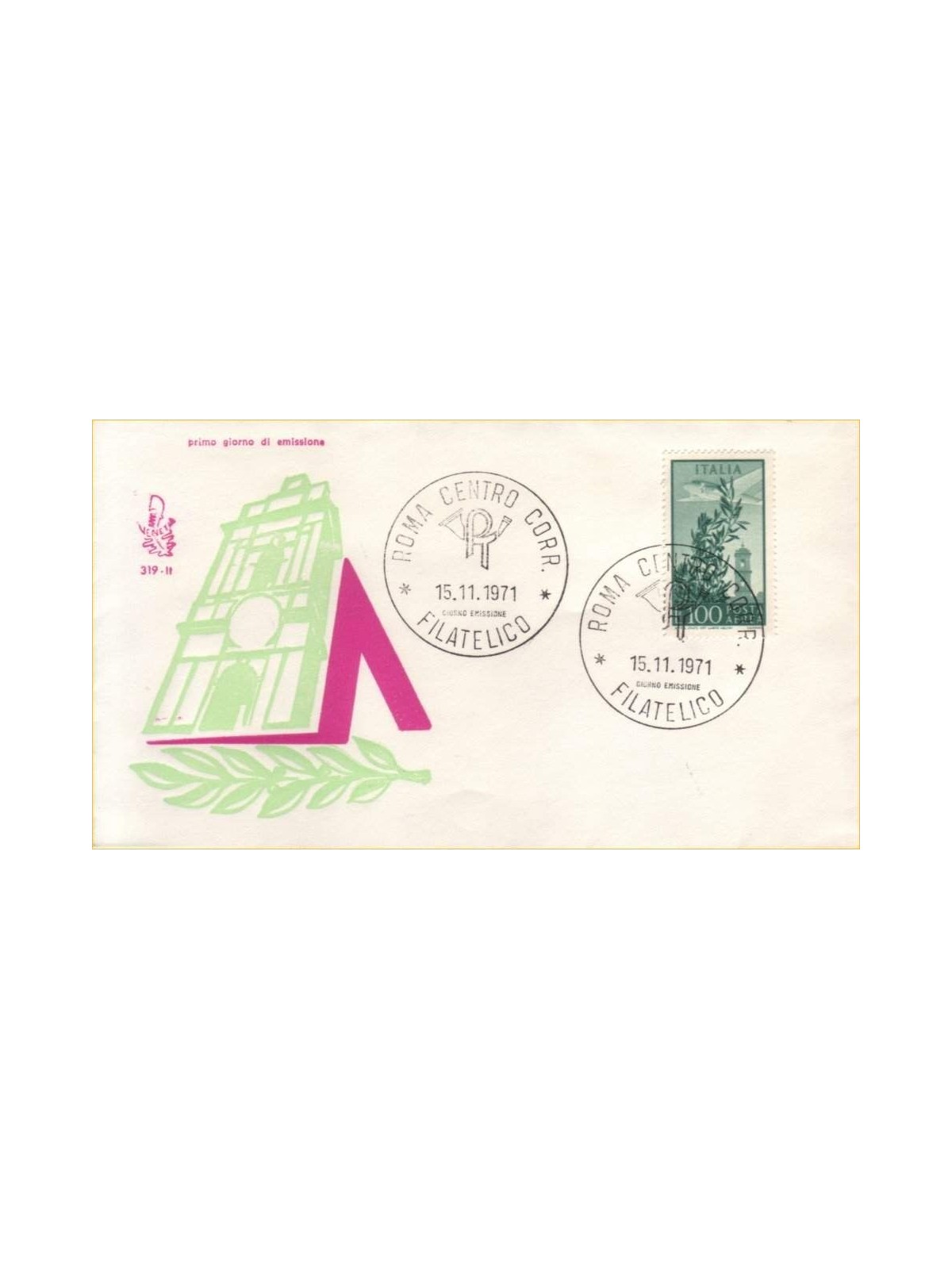 ITALY 1971 FDC (Venice) Capitoline Tower