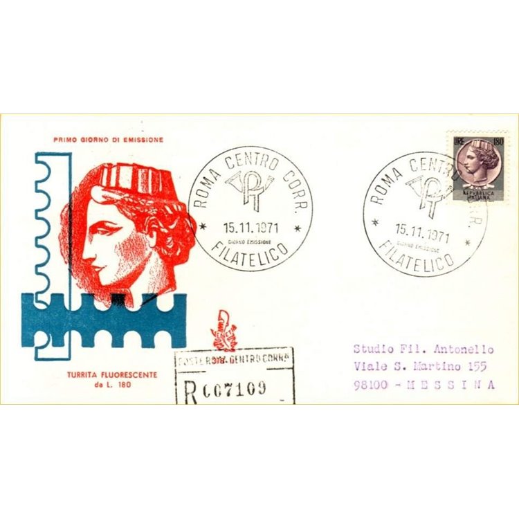 ITALIA 1971 FDC (Venetia) Siracusana racc rm