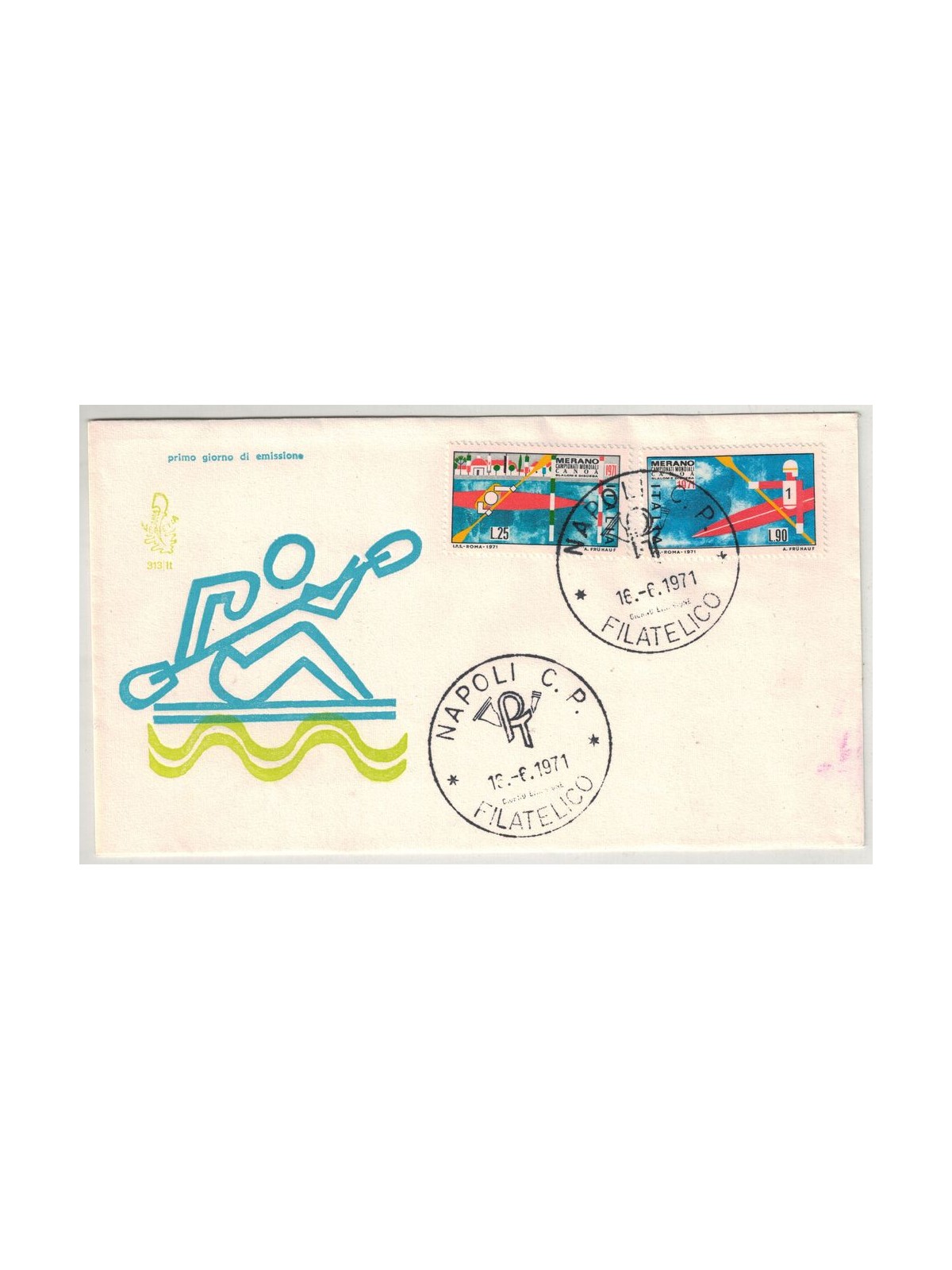 ITALIA 1971 FDC (Venetia) Campionati di canoa